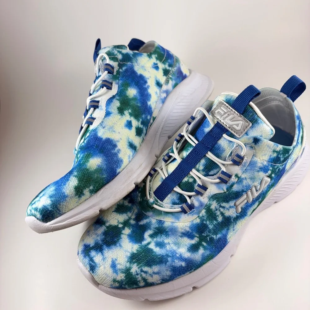 Fila Memory Skyway Tie Dye Women's Slip On Sneakers Size 9 Wide